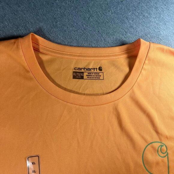 NWT Carhartt Force Sun Defender Youth XL (18-20) Orange T-Shirt Size XL - Picture 5 of 8